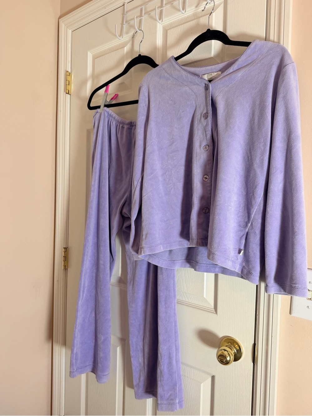 Karen Neuburger Lilac Women’s Two-Piece Pajama Set - Button-Front Top & Pants